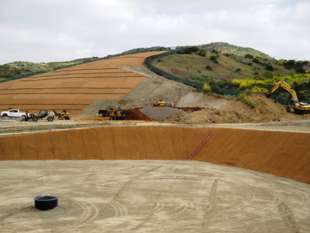 Flood damage to siteworks.