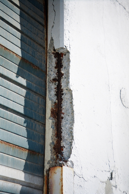 Tilt-up panel reinforcing steel corrosion.